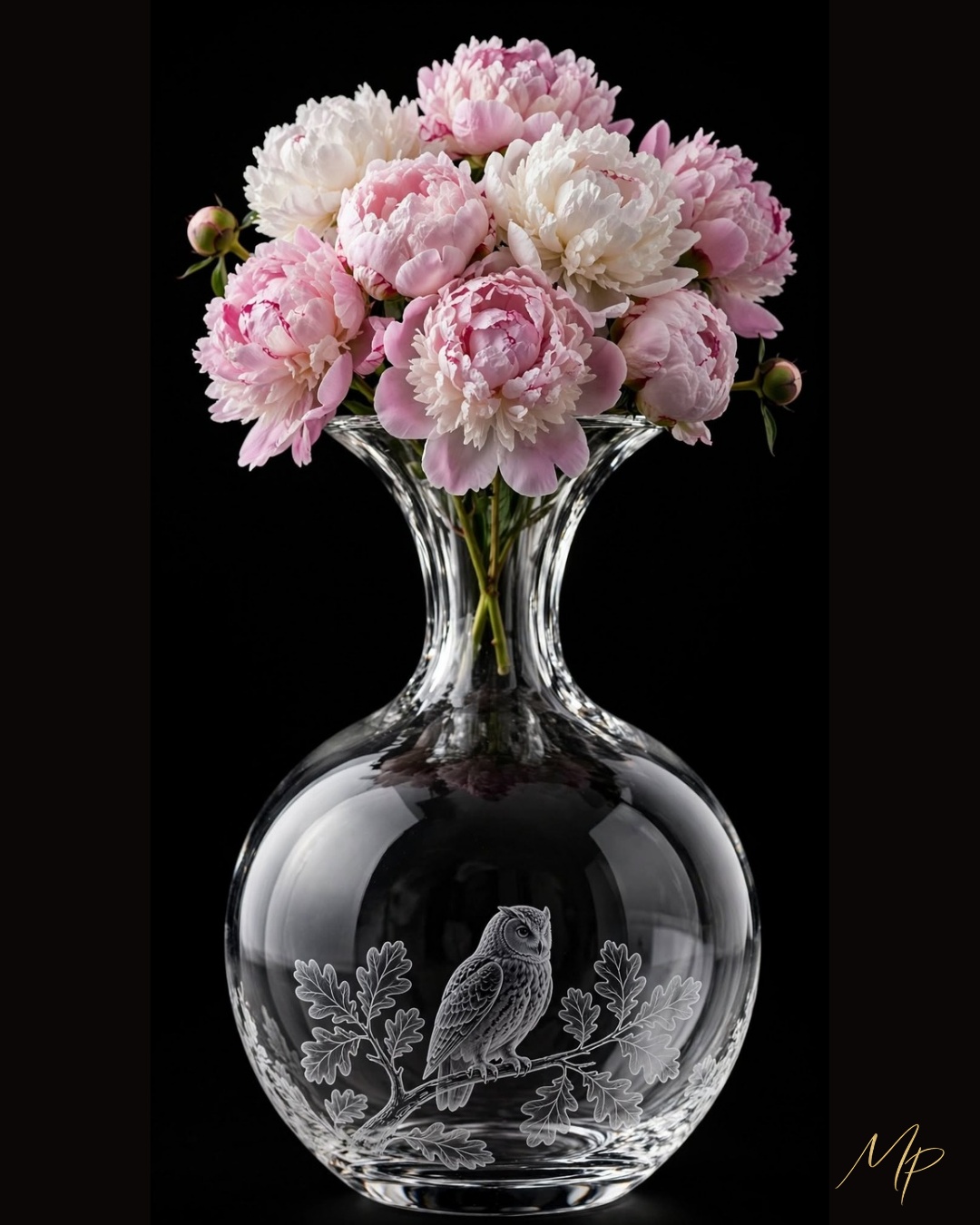 Hibou & Pivoines